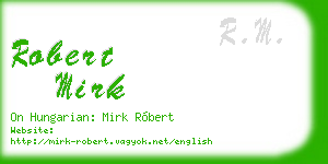 robert mirk business card